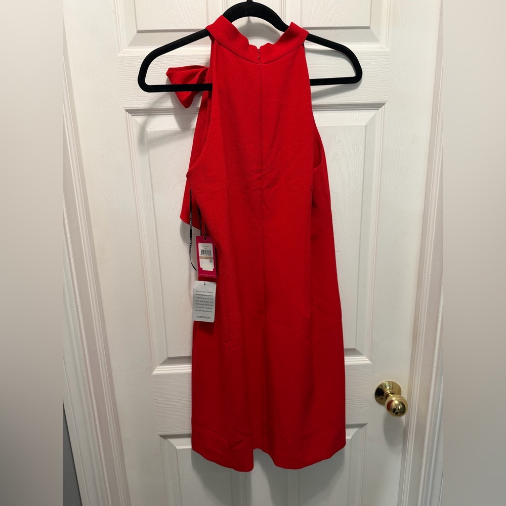 Vince Camuto Red Bow-Tie Midi Dress - Picture 4 of 4